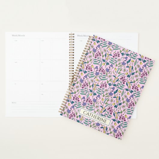 Planner met patroon van wilde bloemen (Display)