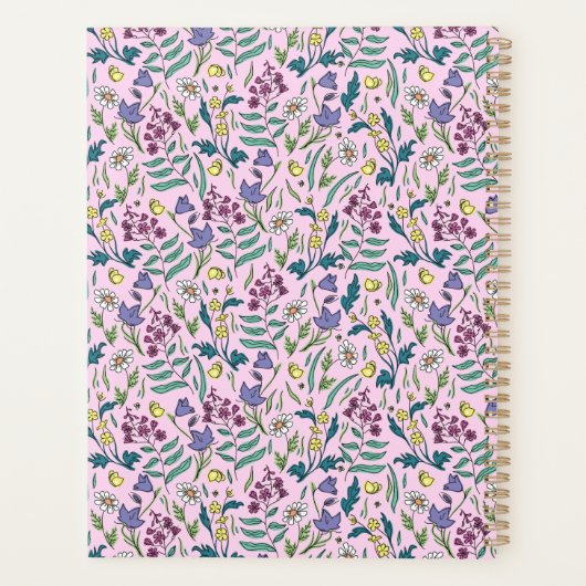 Planner met patroon van wilde bloemen (Achterkant)