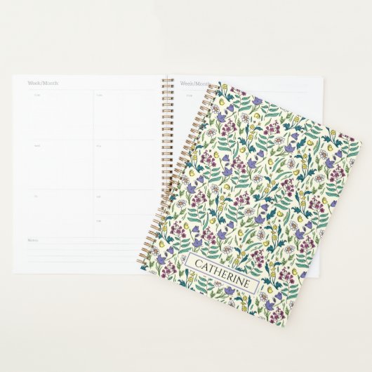 Planner met patroon van wilde bloemen (Display)