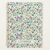 Planner met patroon van wilde bloemen (Voorkant)