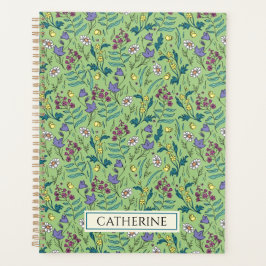 Planner met patroon van wilde bloemen