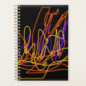 Planner met prachtige kleurrijke neon abstracte ku (Voorkant)