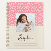 Planner met retro vlinders en foto's. (Voorkant)