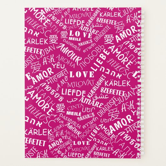 Planner met tekst LIEFDE (Achterkant)