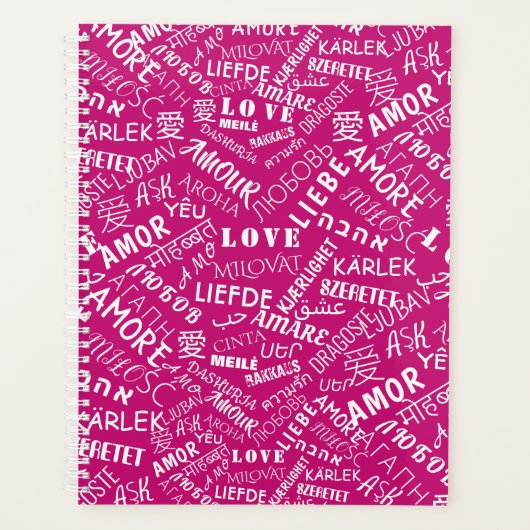 Planner met tekst LIEFDE (Voorkant)