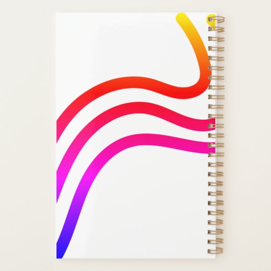 Planner met verloop abstract golf ontwerp (Achterkant)