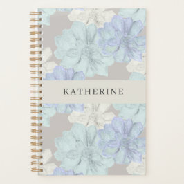 Planner met vetplanten kunstpatroon