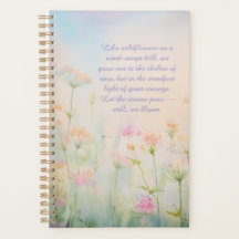Planner met wilde bloemenweide botanische bloemen