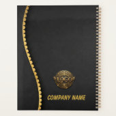 Planner met zwart & goud en aanpasbaar logo (Achterkant)