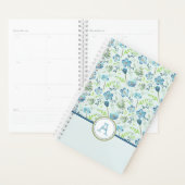 Planner Monogram Blauw Groen Bloempatroon (Display)