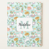 Planner Monogram Thee & Boeklievende Katten Groen (Achterkant)