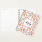 Planner Monogram Thee & Boeklievende Katten Roze (Display)