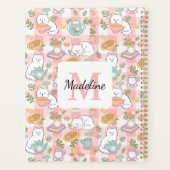 Planner Monogram Thee & Boeklievende Katten Roze (Achterkant)