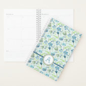 Planner Monogrammed Blauw Groen Bloemen (Display)