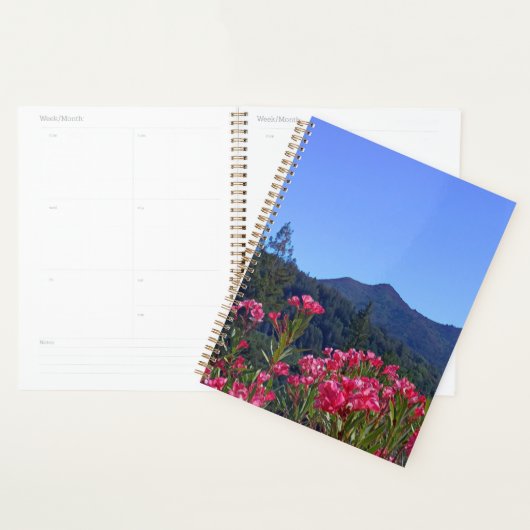 Planner Mt Tamalpais met roze bloemen (Display)