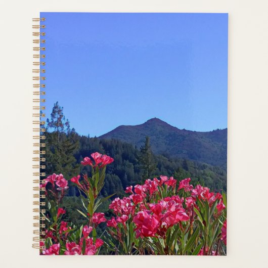 Planner Mt Tamalpais met roze bloemen (Voorkant)
