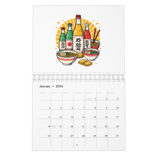 Planner Notebook Calendar Kalender (Jan 2026)