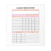 Planner-Notitieblok van het academisch voortgangsr Notitieblok (Voorkant)