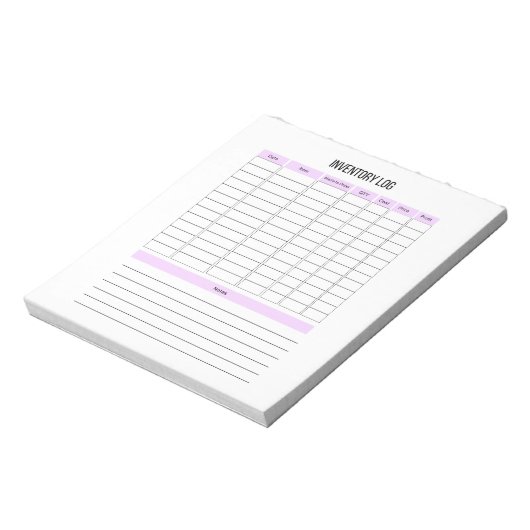Planner-Notitieblok voor inventarislogboek voor kl Notitieblok (Linkerzijde)