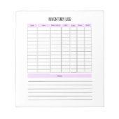 Planner-Notitieblok voor inventarislogboek voor kl Notitieblok (Voorkant)