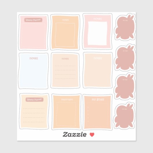 Planner notities sticker pack (Vel)