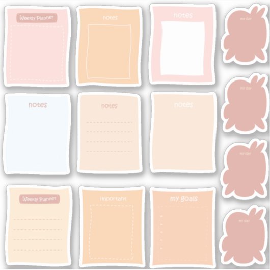Planner notities sticker pack (Voorkant)