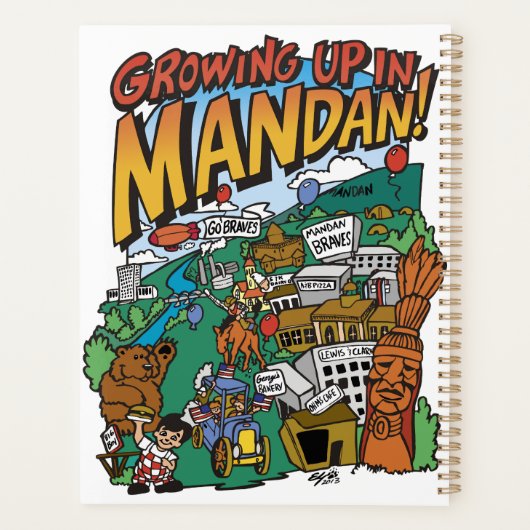 Planner "Opgroeien in Mandan" (Achterkant)