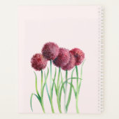 Planner Paarse Roze Alliums Bloem Waterverf (Achterkant)