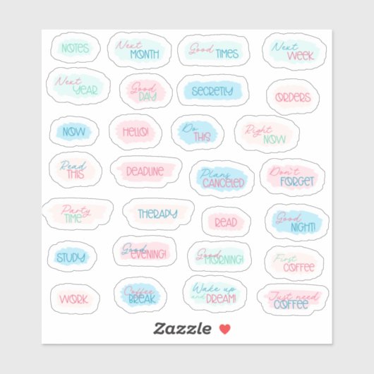 Planner pastel te doen sticker pack (Vel)