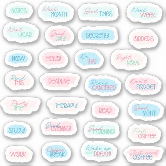 Planner pastel te doen sticker pack (Voorkant)