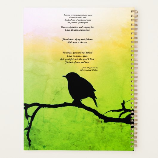 Planner Poëtische Vogels In Bos (Achterkant)