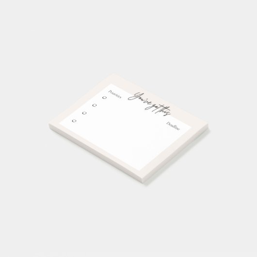 Planner Post-it / plakbriefjes - minimaal ontwerp Post-it® Notes (Schuin)