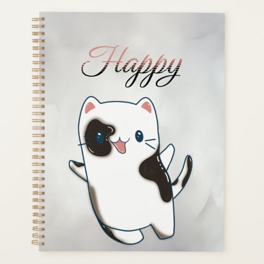 Planner - Schattige Kawaii Happy Kat (Voorkant)