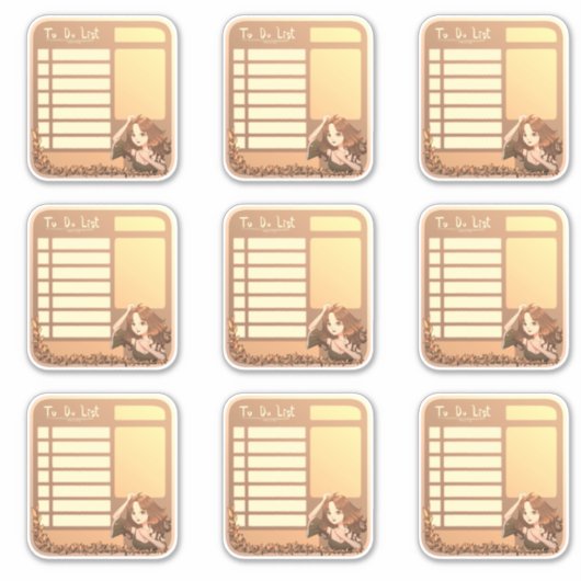 Planner Schattigee Stickers om te doen Lijst Scrap (Voorkant)