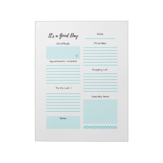 Planner Schema To Do List Notitieblok (Linkerzijde)