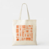 Planner Stationery Peach Sinaasappel Tote Bag (Achterkant)