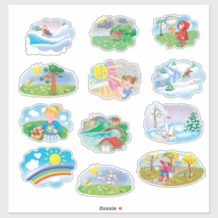 Planner stickers, cartoons schattige kinderen sticker