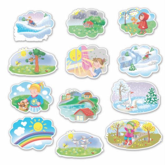 Planner stickers, cartoons schattige kinderen sticker (Voorkant)