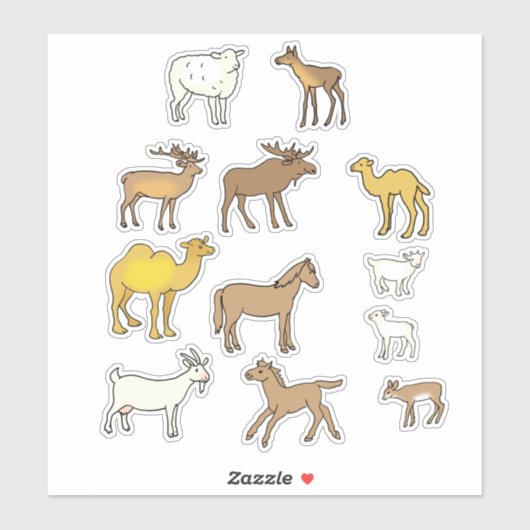 Planner stickers, dieren sticker (Vel)