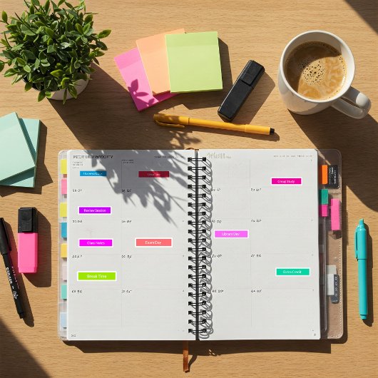 Planner Stickers voor studenten: studie en schema