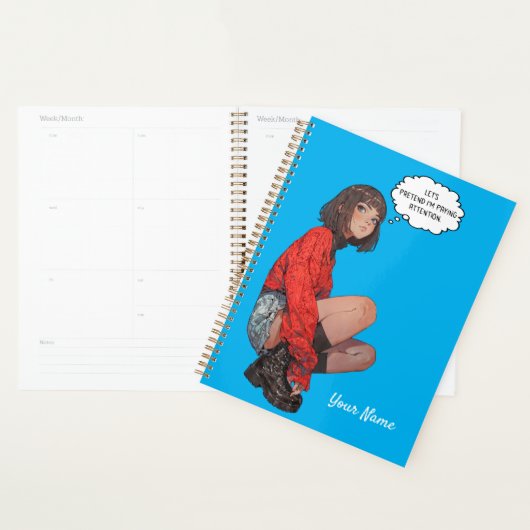 Planner - Stijlvol anime meisje in rode trui (Display)