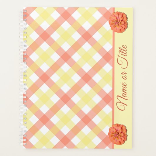 Planner - Tequila Sunrise Zinnia en Lattice (Voorkant)