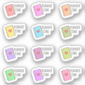 Planner Tijd Herinnering Stationair Notitieboek Pl Sticker (Voorkant)