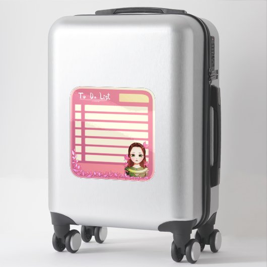 Planner To Do Lijst Sticker met Schattigee Anime G (Koffer)