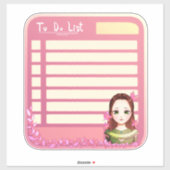 Planner To Do Lijst Sticker met Schattigee Anime G (Vel)