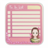 Planner To Do Lijst Sticker met Schattigee Anime G (Voorkant)