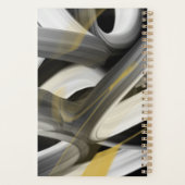 Planner Trend Abstracte Kunst Zwart Wit Goud (Achterkant)