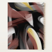 Planner Trend Abstracte Kunst Zwart Wit Poeder (Achterkant)