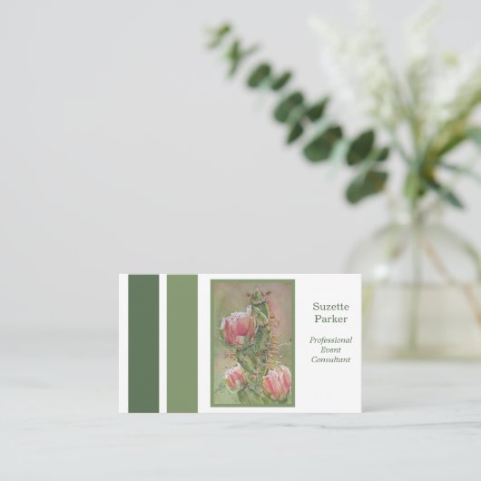 Planner van de Duurzame Gebeurtenis van Cactus Visitekaartje (Staand voorkant)