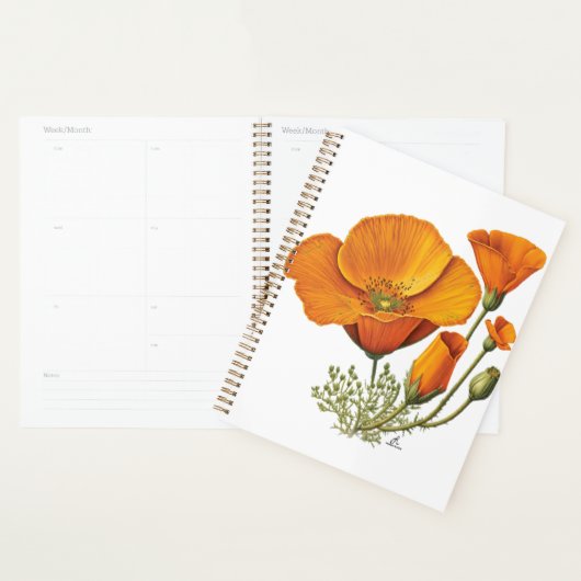 Planner van de Oranje papaverdag van de Californis (Display)